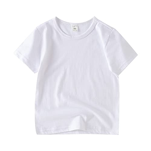 Saco Cacahuetes Camisetas de cuello redondo de manga corta con dibujos animados de verano para niños pequeños y bebés, ropa para niños, trajes, camiseta de Color Sudadera ropa de (White, 12-18 Months)