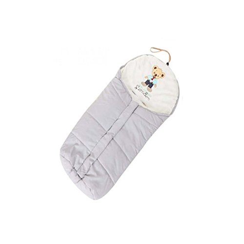 Winter Baby Saco para silla de paseo Buggy, antideslizante Protección, suave Deluxe terciopelo, calientes Size 95 x 40 x 10 cm (Baer gris)