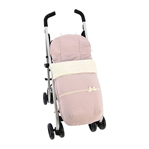 Saco Silla de Paseo Universal Rosy Fuentes- Saco Carrito Bebé - Funda de silla de paseo - Equipado para ser Ajustado perfectamente 0-rosa empolvado