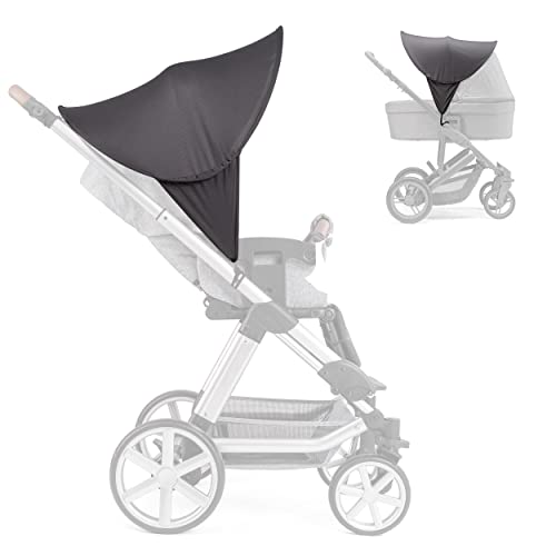 Zamboo Protector solar Capota Universal para cochecitos | Parasol silla paseo con protección UV 40+ Toldo pop up XL con bolsa - gris