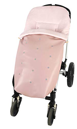 Saco de carro bebé universal, Saco pasa silla paseo invierno polar impermeable (Rosa)