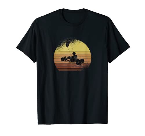 Kite Buggy Retro Look - Silla de paseo para playa y kitesailing Vintage Camiseta