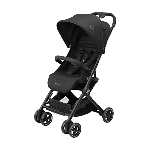 Maxi-Cosi Lara2, Silla paseo ligera, 0-4 años, 0-22 kg, silla paseo bebe, silla paseo compacta y ligera, 3 reclinaciones, reclinación total, plegado automático, burbuja impermeable, Essential Black