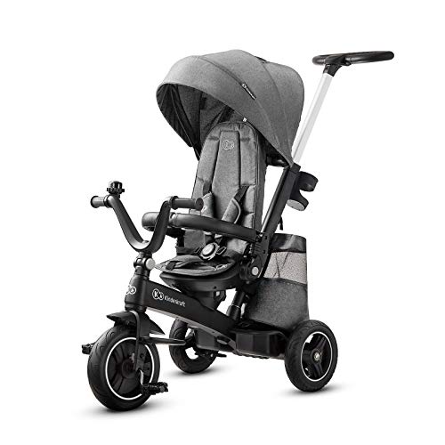 Kinderkraft Tricycle EASYTWIST platinum grey - Baby, Unisex Infantil, Gris(grey)