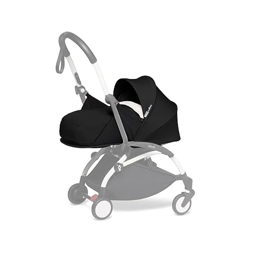 BABYZEN YOYO Pack recién nacido 0+, Negro - Incluye el colchón, capota, soporte para la cabeza y cubrecapazo - Requiere el chasis YOYO2 (se vende por separado)