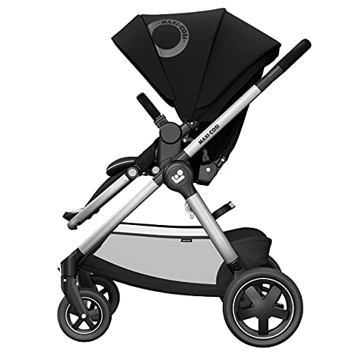 Maxi-Cosi Adorra² Silla de Paseo, Cochecito de Bebé, Sistema de Viaje, Desde el Nacimiento hasta los 4 Años, 0-22 kg, Essential Black