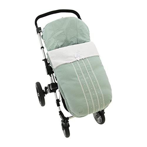 Saco Silla de Paseo Universal Rosy Fuentes- Saco Carrito Bebé - Funda de silla de paseo - Equipado para ser Ajustado perfectamente 0-verde