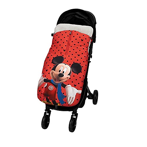 Interbaby Amazon Saco Universal para Silla de Paseo Mickey Mouse Puntos, rojo