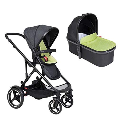 Phil&teds Voyager - Asiento para coche con asiento de color verde manzana y capazo para bebé (Carrycot) con cubierta de color verde