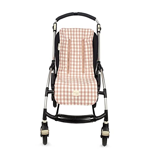 Walking Mum. Colchoneta para silla de paseo Remy. Forro para silla de paseo anti-sudoración para el verano. Uso universal. Color Rosa. Medidas 32 x 80 cm.