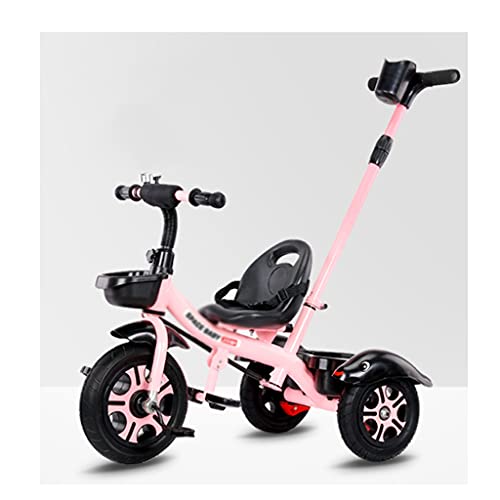 QIFFIY Sillas de Paseo Cochecito Triciclo 1-5 años de Edad Bicicleta bebé cochecitos Infantil Bicicleta niño Cochecito bebé Carro de bebé Coche Cochecito (Color : Pink (Upgrade))