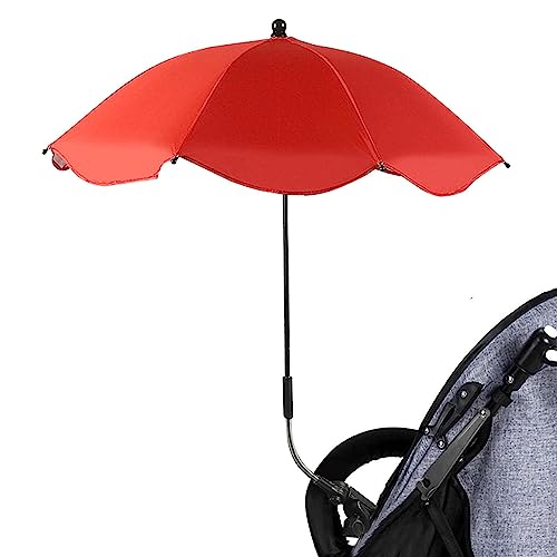 Paraguas para cochecito de bebé, sombrilla para cochecito de bebé, sombrilla portátil para silla de paseo para cochecito, protección UV, clip en paraguas para cochecito de bebé Lingjiong