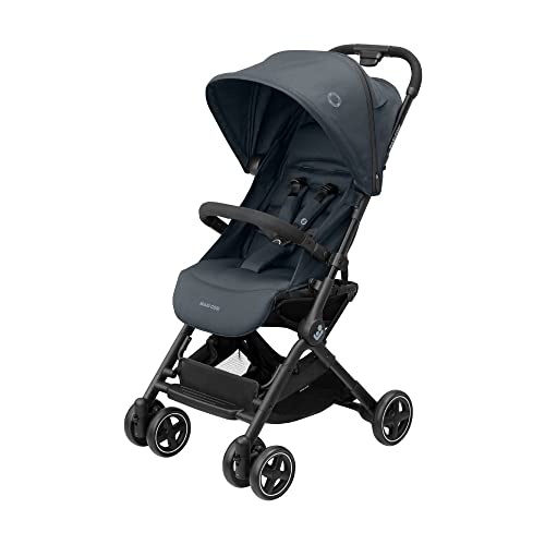 Maxi-Cosi Lara2, Silla paseo ligera, 0-4 años, 0-22 kg, silla paseo bebe, silla paseo compacta y ligera, 3 reclinaciones, reclinación total, plegado automático, burbuja impermeable, Essential Graphite