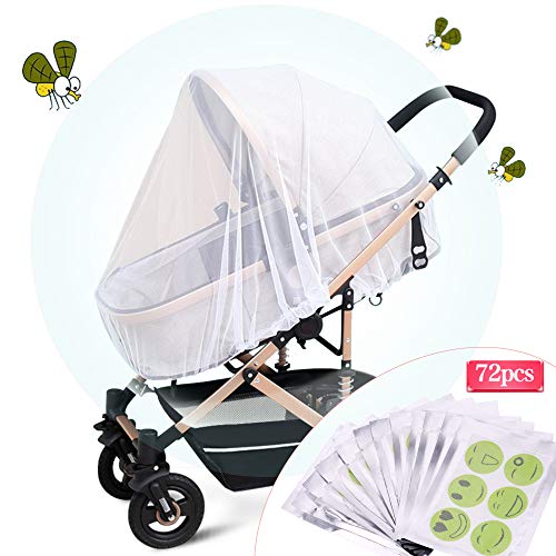 Fabur Universal Mosquitera Carrito Bebé,Mosquitera Bebé silla de paseo y cuna de viaje resistente, Protección Perfecto Elástica y lavable