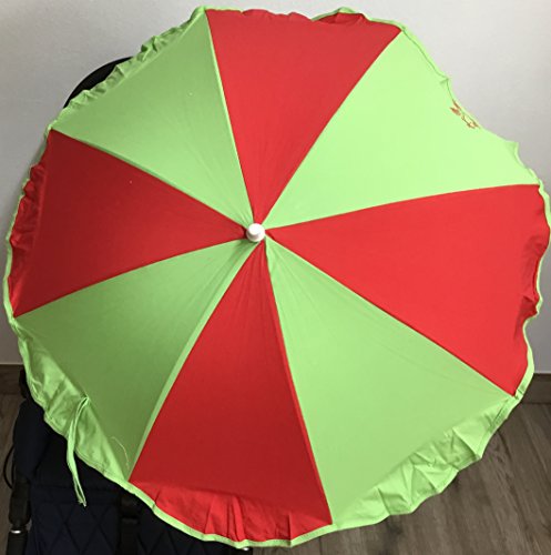 Sombrilla para silla de paseo + flexo universal. Parasol roja verde