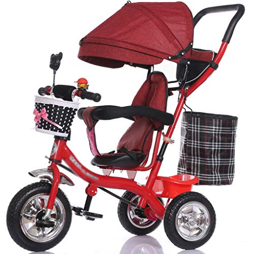 Carritos y sillas de Paseo Carro Triciclo Multifuncional para niños 1-3 - 5 años de Edad Bicicleta Bebé Bicicleta Bebé Coche Bebé Sillas de Paseo (Color : E)